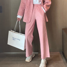Load image into Gallery viewer, 2020 Blazer Suit  Women High Waist Wide Leg Pants Casual Vintage Loose Coat Western Style Elegant Ladies Sets Streetwear
